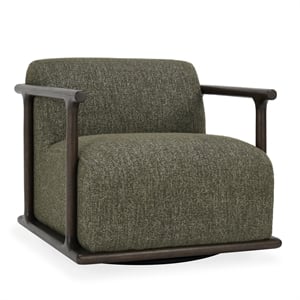 Classic Home Lucia Green Boucle Fabric Upholstered Swivel Accent Chair