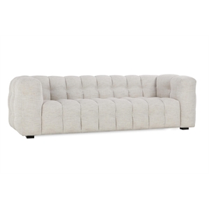Classic Home Walter 94&quot Tufted Fabric Beige Sofa
