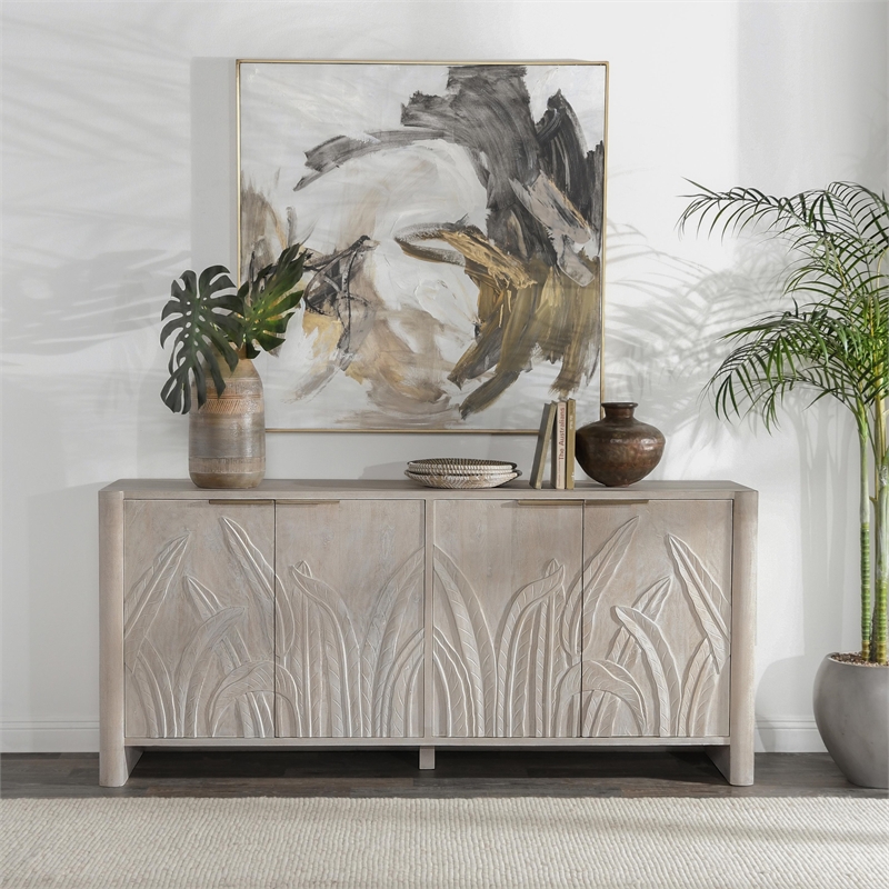 Classic Home Ledro 82" Buffet Sideboard - Thumbnail 2