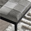 Classic Home Achen Leather Hide Ottoman Bench in Gray