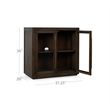 Classic Home Bradley Two-Door Oak Wood Cabinet in Cocoa Brown