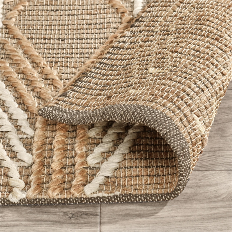 Manitou 2.6'x8' Natural Jute Blend Ivory Hand Woven Accent Rug