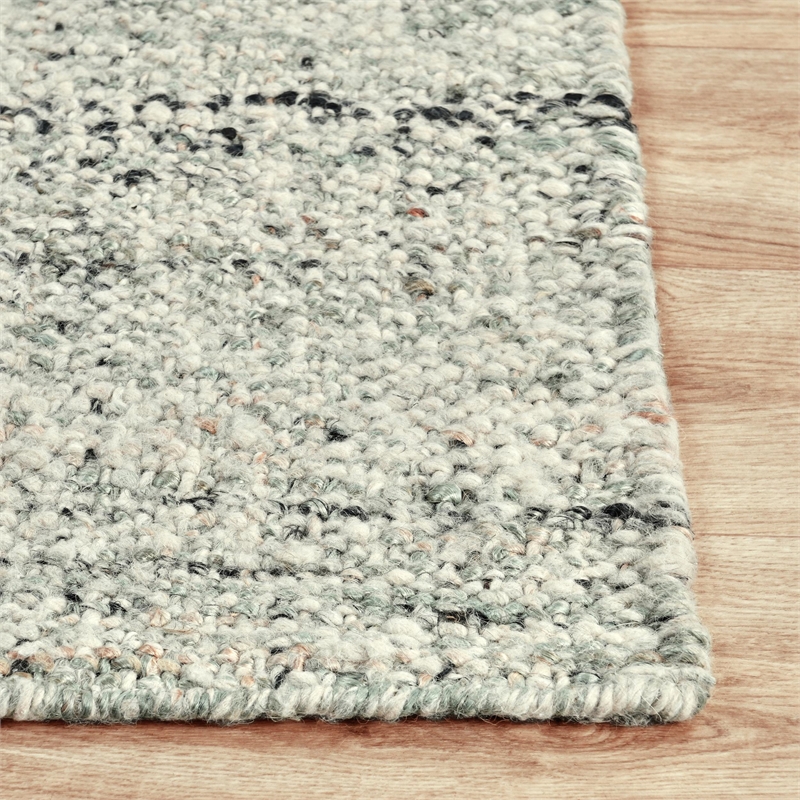 Oscoda 2.6'x8' Sustainable Handwoven Jute Blend Sage Green Accent Rug