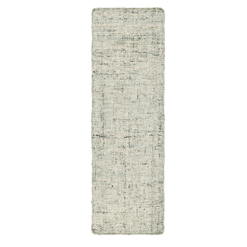 Oscoda 2.6'x8' Sustainable Handwoven Jute Blend Sage Green Accent Rug