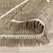 Belfast 2.6'x8' Wool Blend Geometric Pattern Handwoven Khaki Area Rug Runner