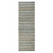Del Mar 2.6'x8' Jute Blend Handwoven Sustainable Aqua Blue Accent Rug Runner