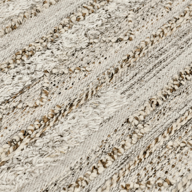 Fallon 2.6'x8' Indoor Outdoor Sustainable Fabric Handwoven Gray Accent Rug