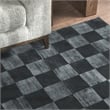 Berlin 5'x8' Indoor Soft Fabric Handwoven Checkered Ink Blue Accent Area Rug