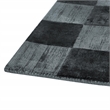 Berlin 8'x10' Indoor Soft Fabric Handwoven Checkered Ink Blue Accent Area Rug