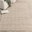 Herringbone 6'x9' Hand Spun Wool Blend Chenille Ivory Area Accent Rug