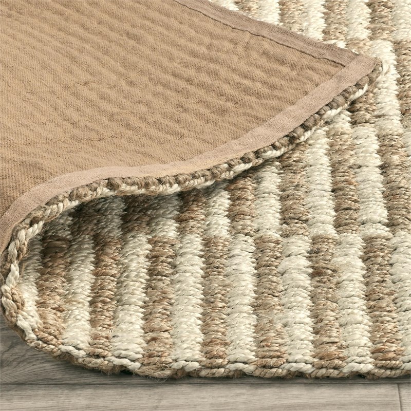 Monterey 5'x8' Jute Handwoven Sustainable Ivory Accent Area Rug