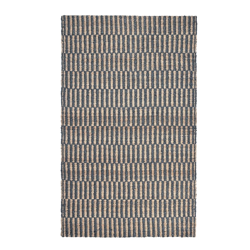 Monterey 5'x8' Jute Handwoven Sustainable Blue Accent Area Rug