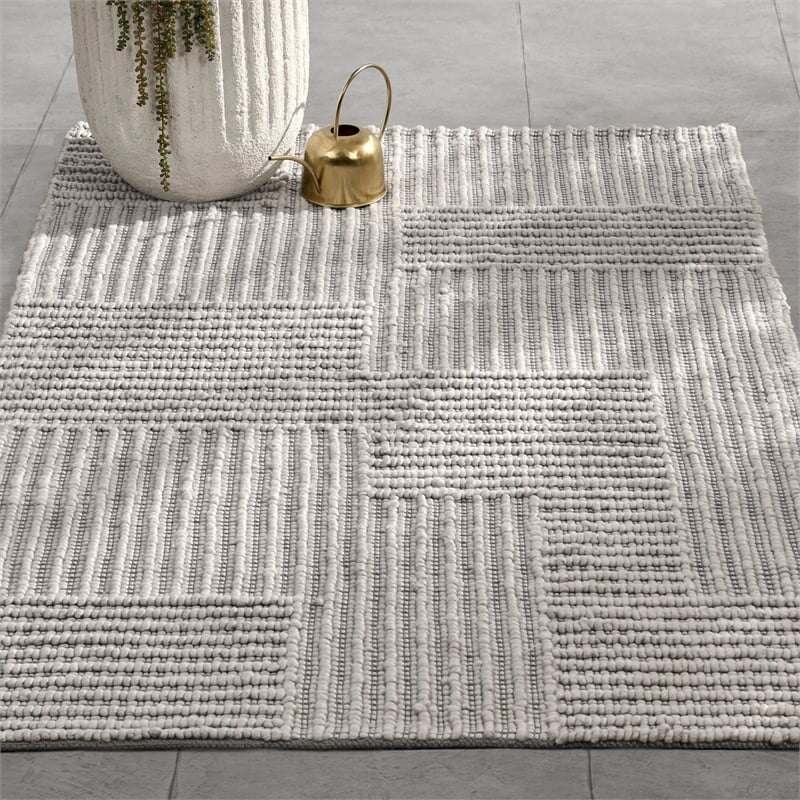 Clayton 9'x12' Recycled Fabric Handwoven Sustainable Gray Accent Area Rug