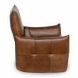Classic Home Amsterdam Top Grain Leather Recliner Arm Chair in Brown