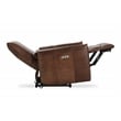 Classic Home Thaya Leather Power Recliner Chair in Antique Brown