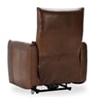 Classic Home Thaya Leather Power Recliner Chair in Antique Brown