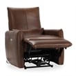 Classic Home Thaya Leather Power Recliner Chair in Antique Brown