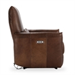 Classic Home Thaya Leather Power Recliner Chair in Antique Brown