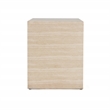 Classic Home Rosen Outdoor Travertine-Style Stone End Table in Beige