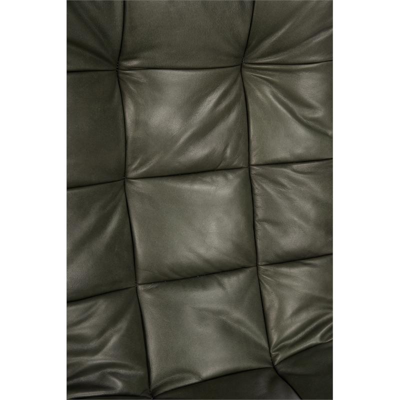 Classic Home Porter Forest Green Leather Swivel Accent Chair