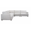 Classic Home Ludwig 5-Piece Upholstered Fabric Sectional Sofa in Ivory