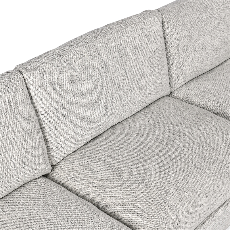 Classic Home Ludwig 5-Piece Upholstered Fabric Sectional Sofa in Ivory