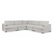 Classic Home Ludwig 5-Piece Upholstered Fabric Sectional Sofa in Ivory