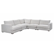 Classic Home Ludwig 5-Piece Upholstered Fabric Sectional Sofa in Ivory