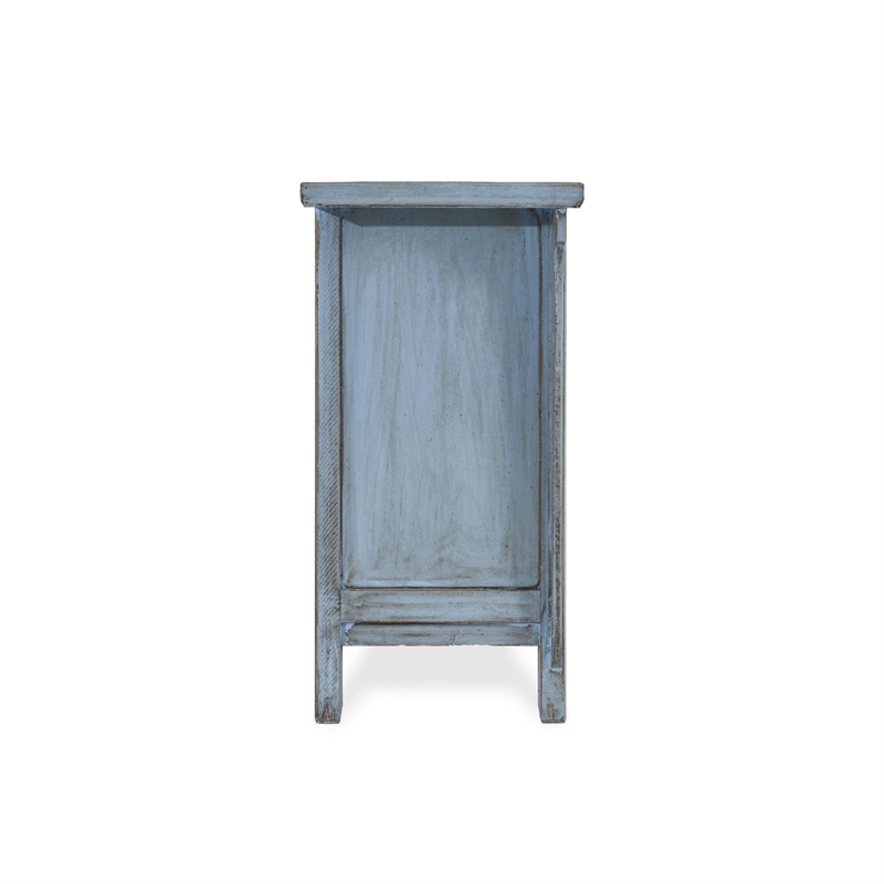 Classic Home Crafton 4-Door Reclaimed Pine Wood Blue Sideboard Buffet
