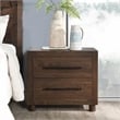 Classic Home Jaxon 2-Drawer Acacia Wood Nightstand in Cocoa Brown