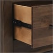 Classic Home Jaxon 2-Drawer Acacia Wood Nightstand in Cocoa Brown
