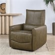 Classic Home Thaya Leather Power Recliner Chair in Earth Brown