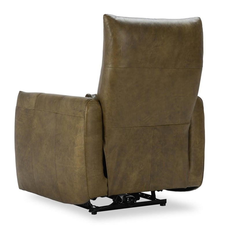 Classic Home Thaya Leather Power Recliner Chair in Earth Brown