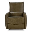 Classic Home Thaya Leather Power Recliner Chair in Earth Brown