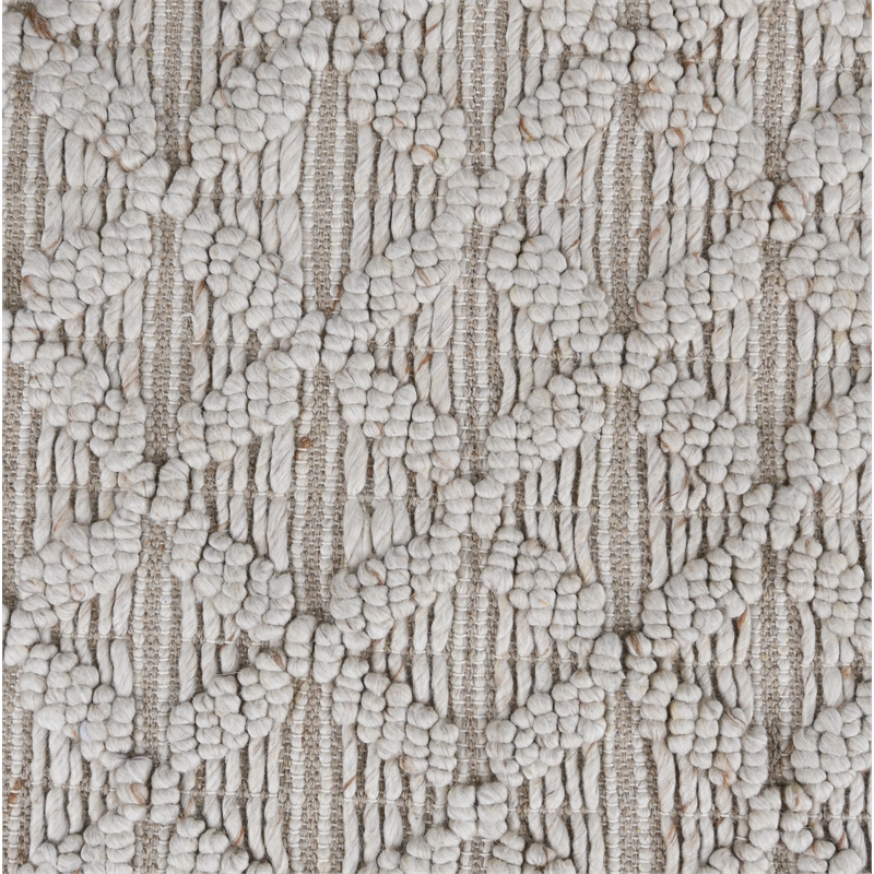 Portpla 5'x8' Wool Blend Hand Loomed Beige Accent Area Rug