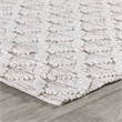 Portpla 8'x10' Wool Blend Hand Loomed Beige Accent Area Rug