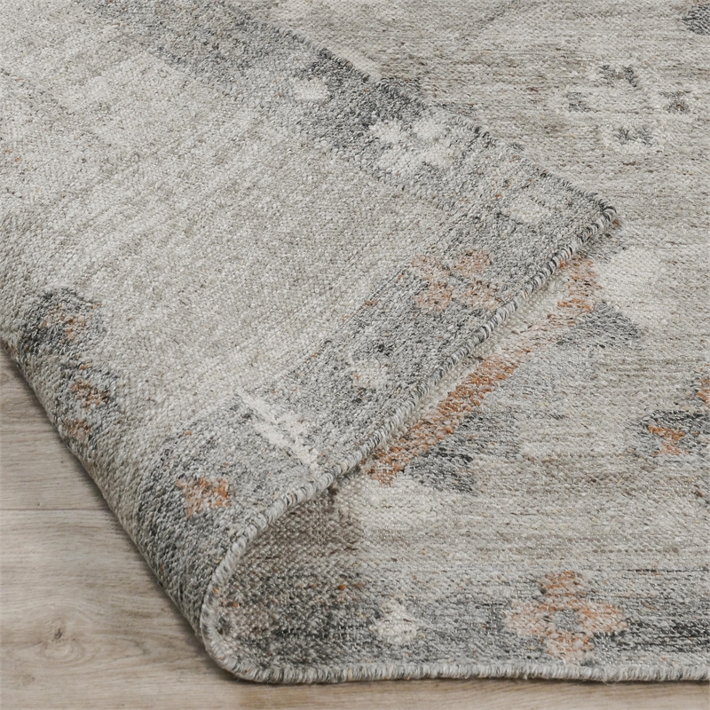 Lukens 5x8 Handwoven Multi-Color Fabric Performance Area Accent Rug