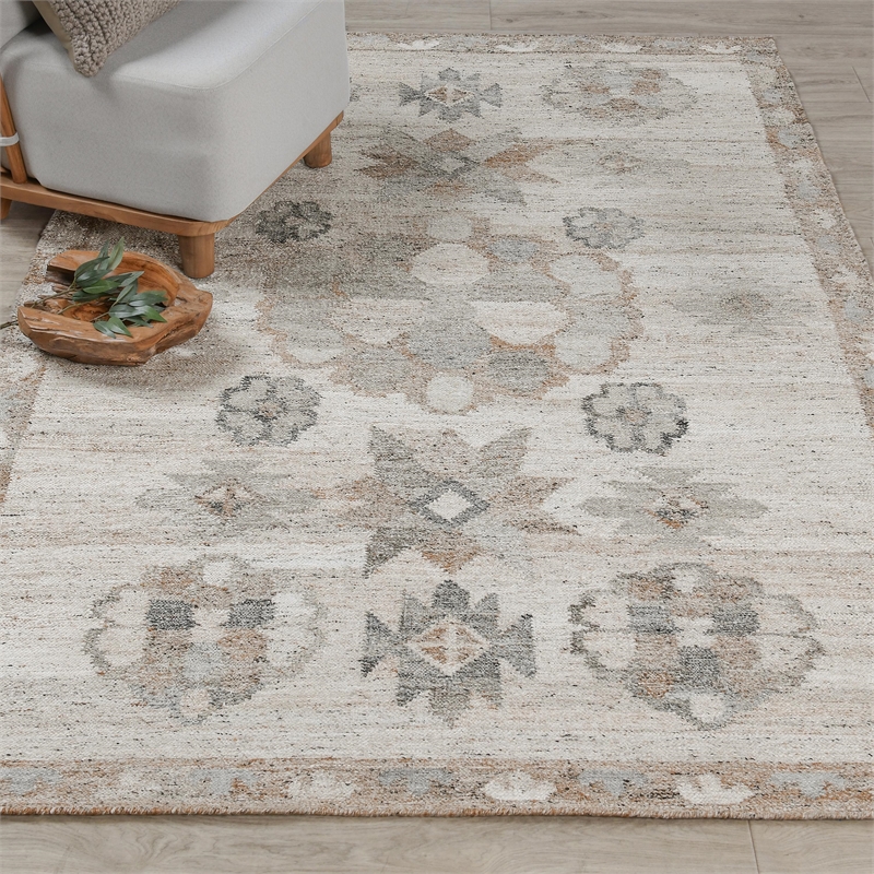 Ardeth 5x8 Handwoven Multi-Color Fabric Performance Area Accent Rug