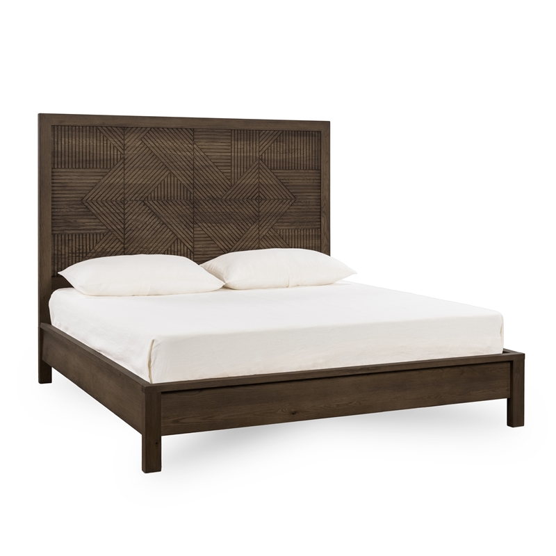 Classic Home Santa Clara Wood Eastern King Bed in Toasted Brown