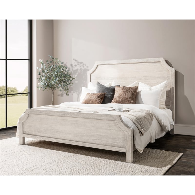 Classic Home Westmont Mango Wood Bed Eastern King White