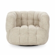 Classic Home Walter Swivel Accent Chair Flax Viscose and Polyester Beige