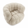 Classic Home Walter Swivel Accent Chair Flax Viscose and Polyester Beige