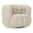 Classic Home Walter Swivel Accent Chair Flax Viscose and Polyester Beige