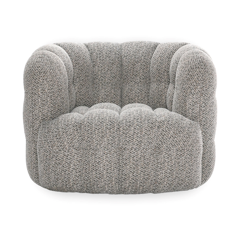 Classic Home Walter Swivel Accent Chair Viscose Polyester Heathered Gray