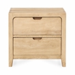 Classic Home Laguna 2-Drawer Mango Wood Nightstand Natural