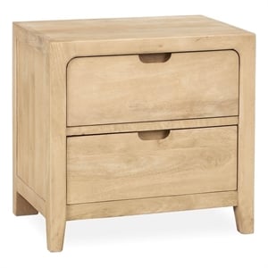 Classic Home Laguna 2-Drawer Mango Wood Nightstand Natural