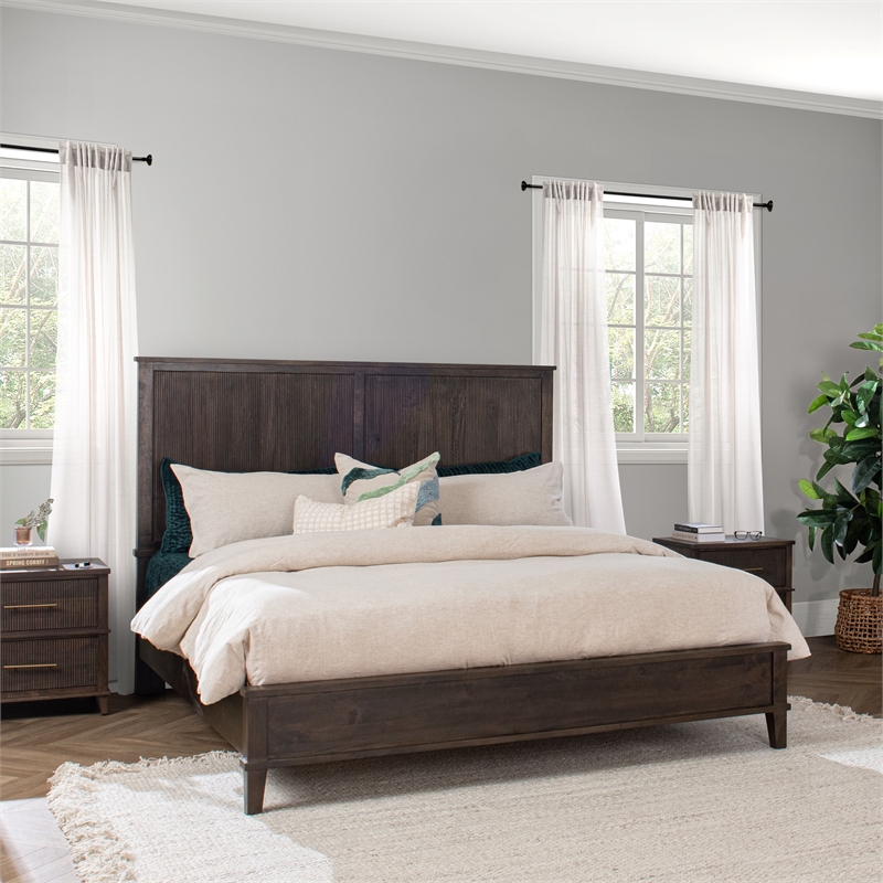Classic Home Westlake Mango Wood Queen Bed Brown