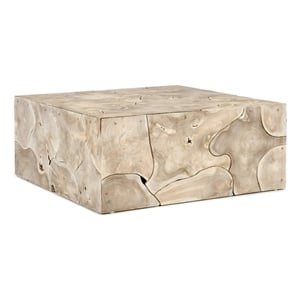 Classic Home Sorrento Teak Wood Square Coffee Table Natural
