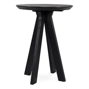 Classic Home Rodrigo Round Mango Wood Bar Height Table Black
