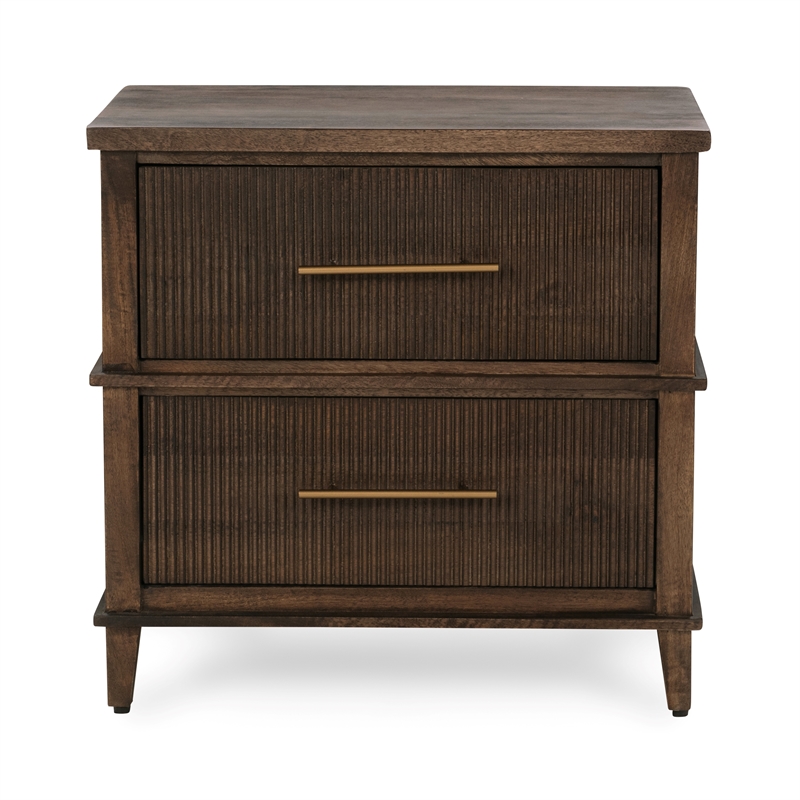 Classic Home Westlake 2-Drawer Mango Wood Nightstand Brown
